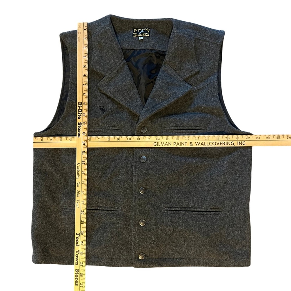 Wyoming Traders Men's Vest Size L‎ Wool Blend Western Style Gray